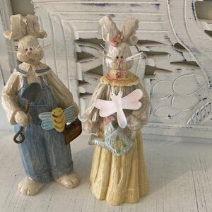 Charming Bunny Figurines in Pastel Colors